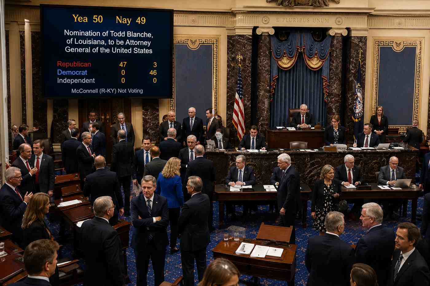 Senate Clears Trump's Backlog in an Overnight Sprint, Then Leaves Town